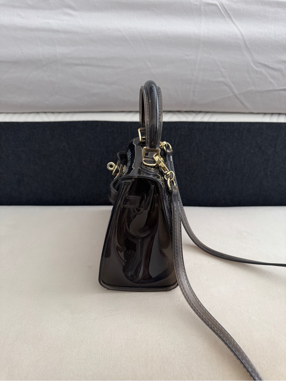 *SOLD* Black Top-Handle mini bag - Picture 5 of 11